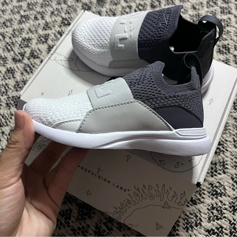 New APL Techloom Bliss Kids Slip-on Sneakers in Iron/Harbor Grey